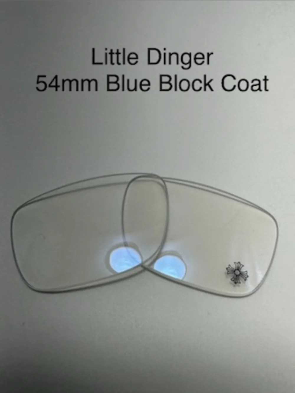 Chrome Hearts Little Dinger Eyeglasses Demo Lenses with Blue Filter Clear New
